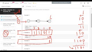 Convert Binary Number in a Linked List to Integer - Meeting Rooms - Nov 1st LeetCoding Challenge
