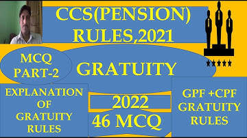 GRATUITY: CCS(PENSION) RULES,2021:MCQ-PART-3