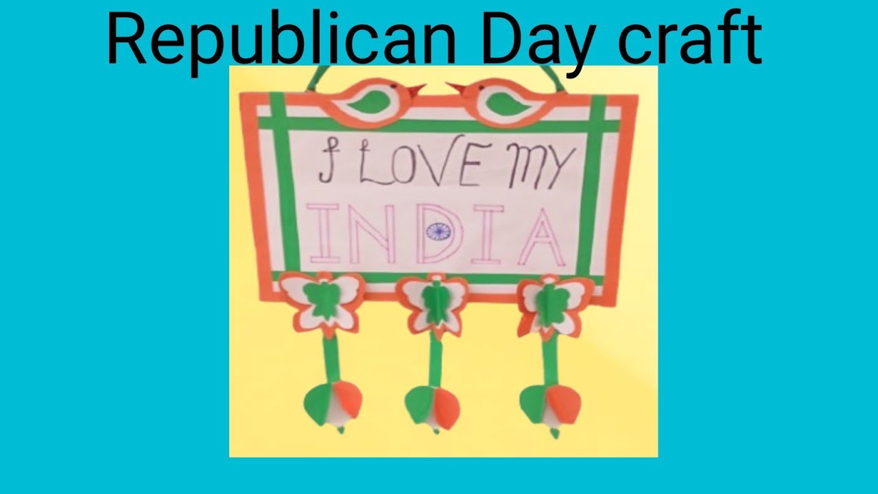 Republic Day Craft | I Love My India Wall🇮🇳 Hanging | Easy Tricolour Paper Craft for Kids