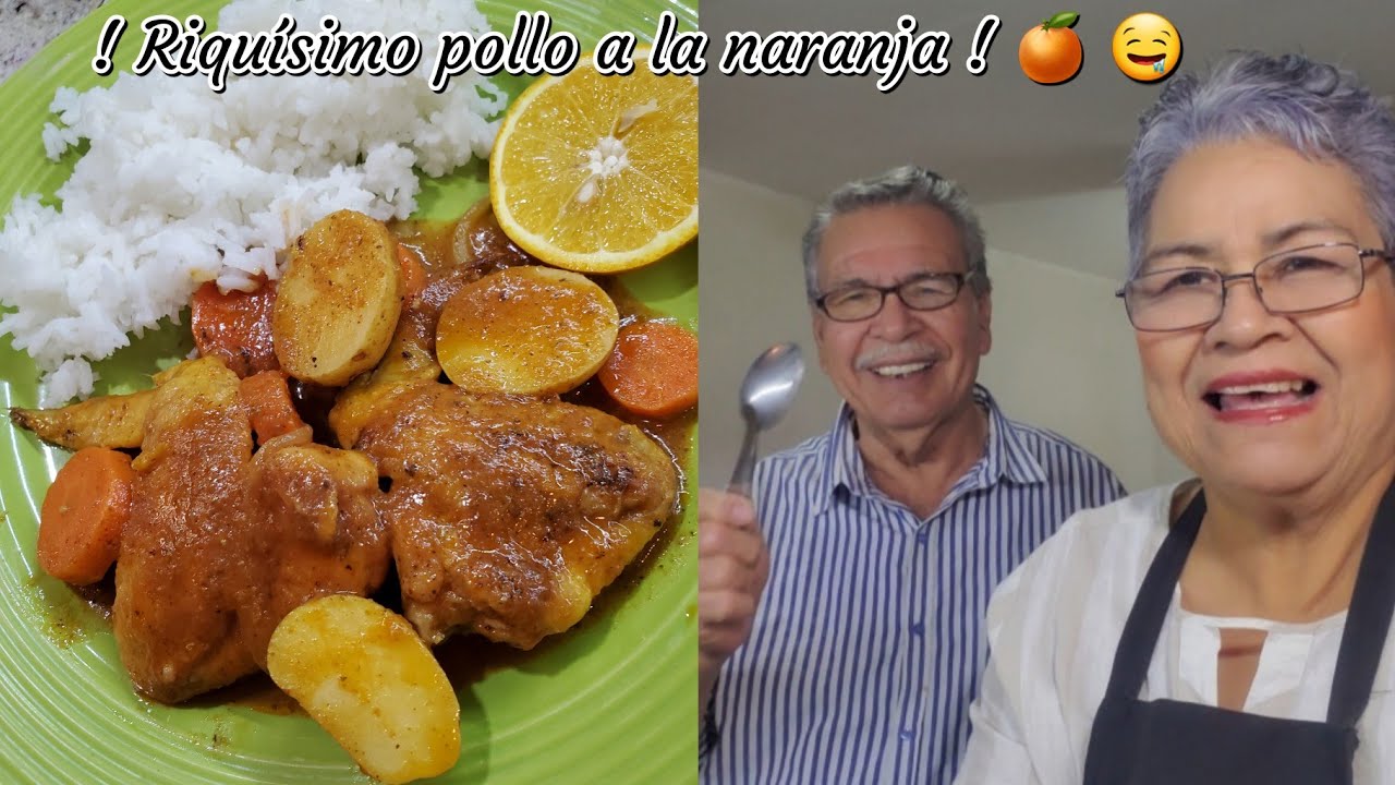 Guisó de pollo a la naranja 🍊 😋! Riquísimo! 🍗🥕🥔🍅| Cocina tutuli 