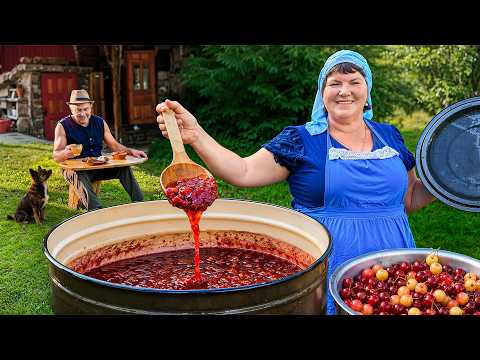 Cozy Village Cooking: From Garden Berry Harvest to an Authentic Wood-Fired Feast
