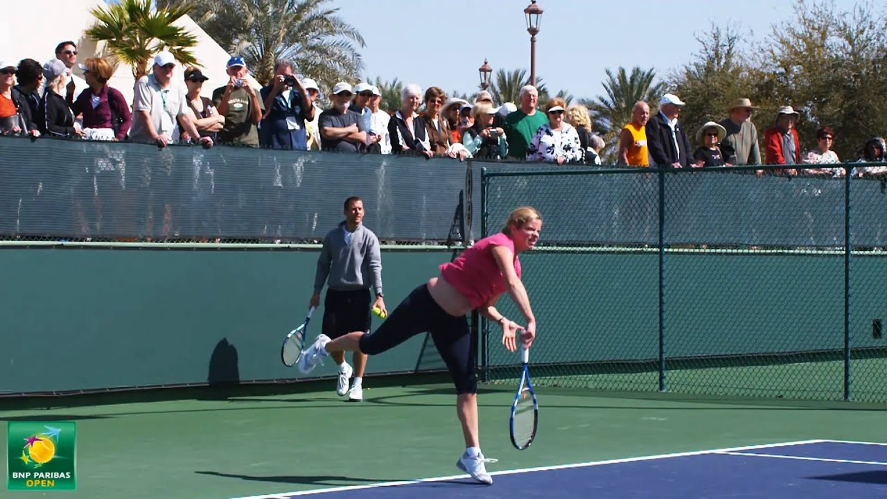 Kim Clijsters hitting serves Indian Wells Pt. 19 YouTube