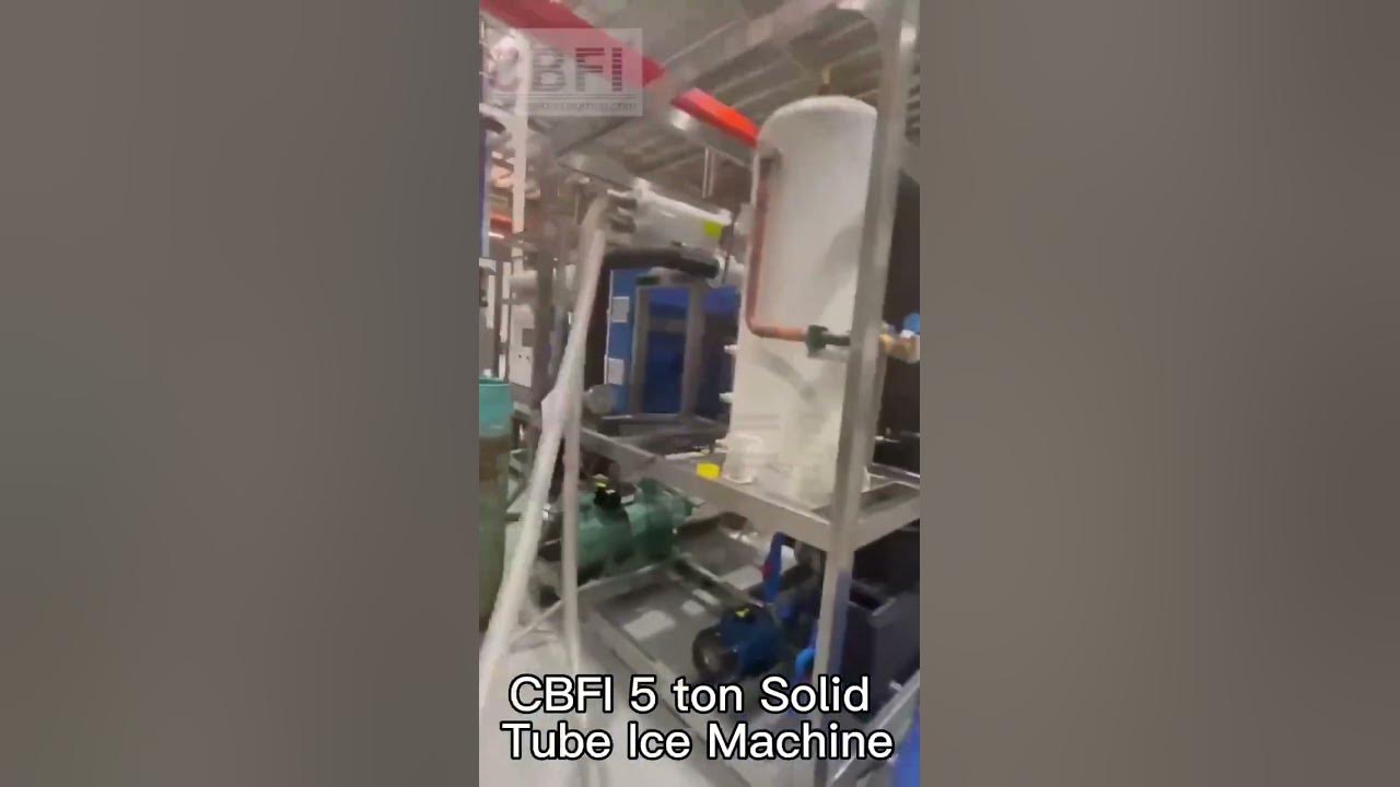 CBFI 5 tons solid tube ice machine making perfect ice now, small