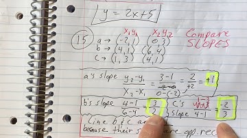 Algebra 1 (4.3 exercises) writing linear equations, parallel and perpendicular lines