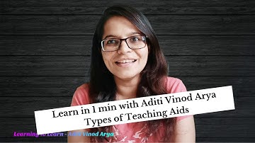 Learn in 1 min with Aditi Vinod Arya Types of Teaching Aids  II UGC NET