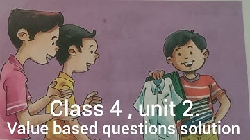 Value based questions solution class 4,unit 2 .(DAV) #dav #education.