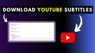 How to Download YouTube Subtitles as Google Play JSON File and Convert to SRT Subtitle File screenshot 1