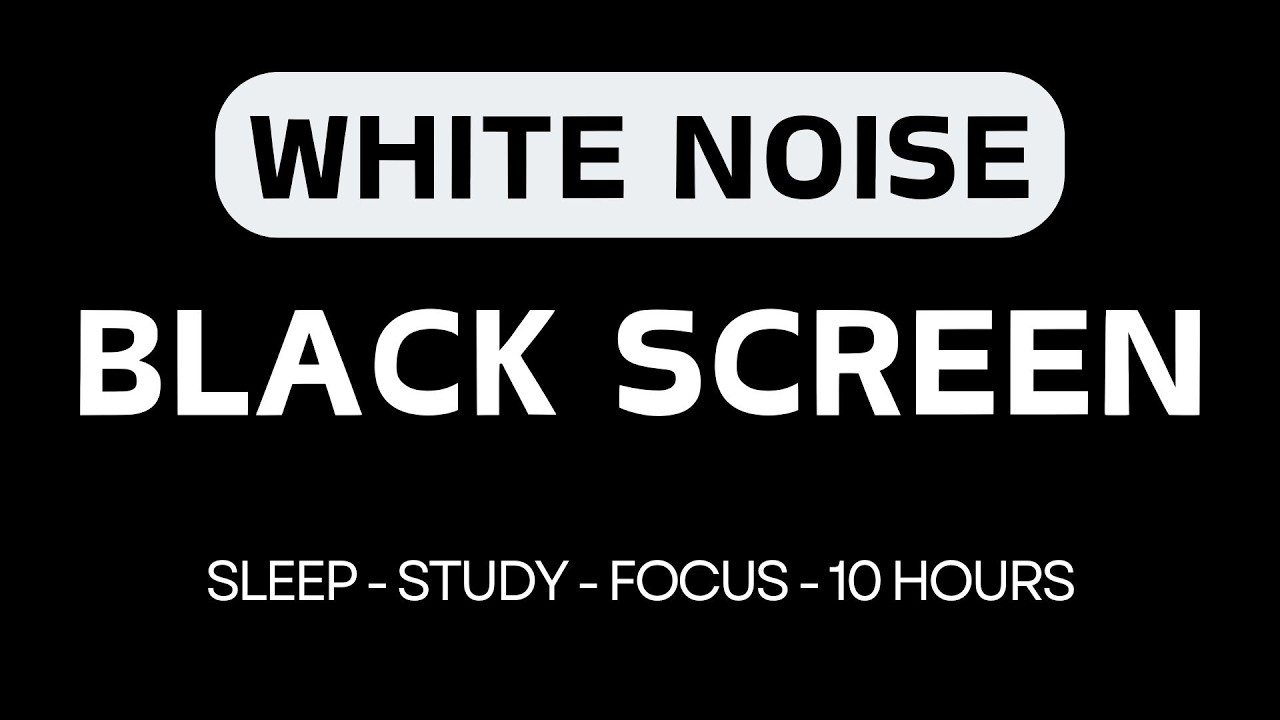 White Noise Black Screen No Ads | 10 Hours of Gentle White Noise for Insomnia Relief and Deep Sleep