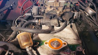 Quit using those paper thermostat housing gaskets. Upgrade to an LS style gasket