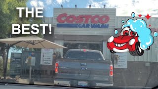 INSANE long line at Costco car wash!