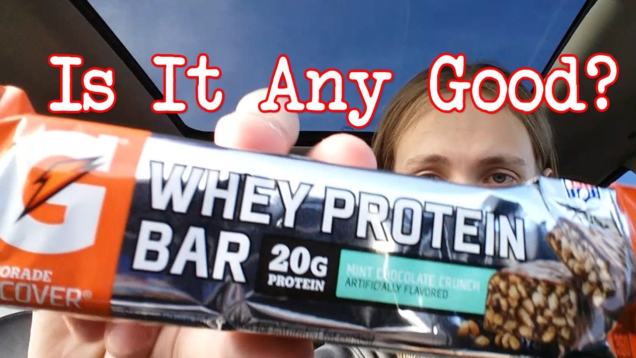 Review Gatorade Mint Chocolate Crunch Protein Bar YouTube