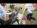 My GIRLFRIENDS Ex Boyfriend BROKE My PHONE! (WE TACKLED HIM)