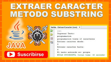 Extraer caracter metodo substring NetBeans