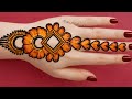 Navratri Special unique back hand mehandi design|Easy mehandi design for back hand #mehndi #henna