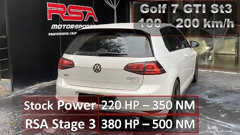 VW Golf 7 GTI RSA Stage3 | IS38 Turbo | 100 - 200 km/h Acceleration | 380hp 500nm