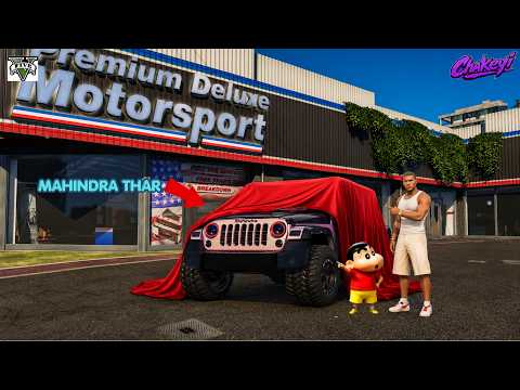 FRANKLIN buys MAHINDRA THAR and modifies it in GTA 5 | SHINCHAN and FRANKLIN