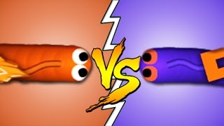 Slither.io Mejor Skin Gusano Azul Vs Gusano Rojo