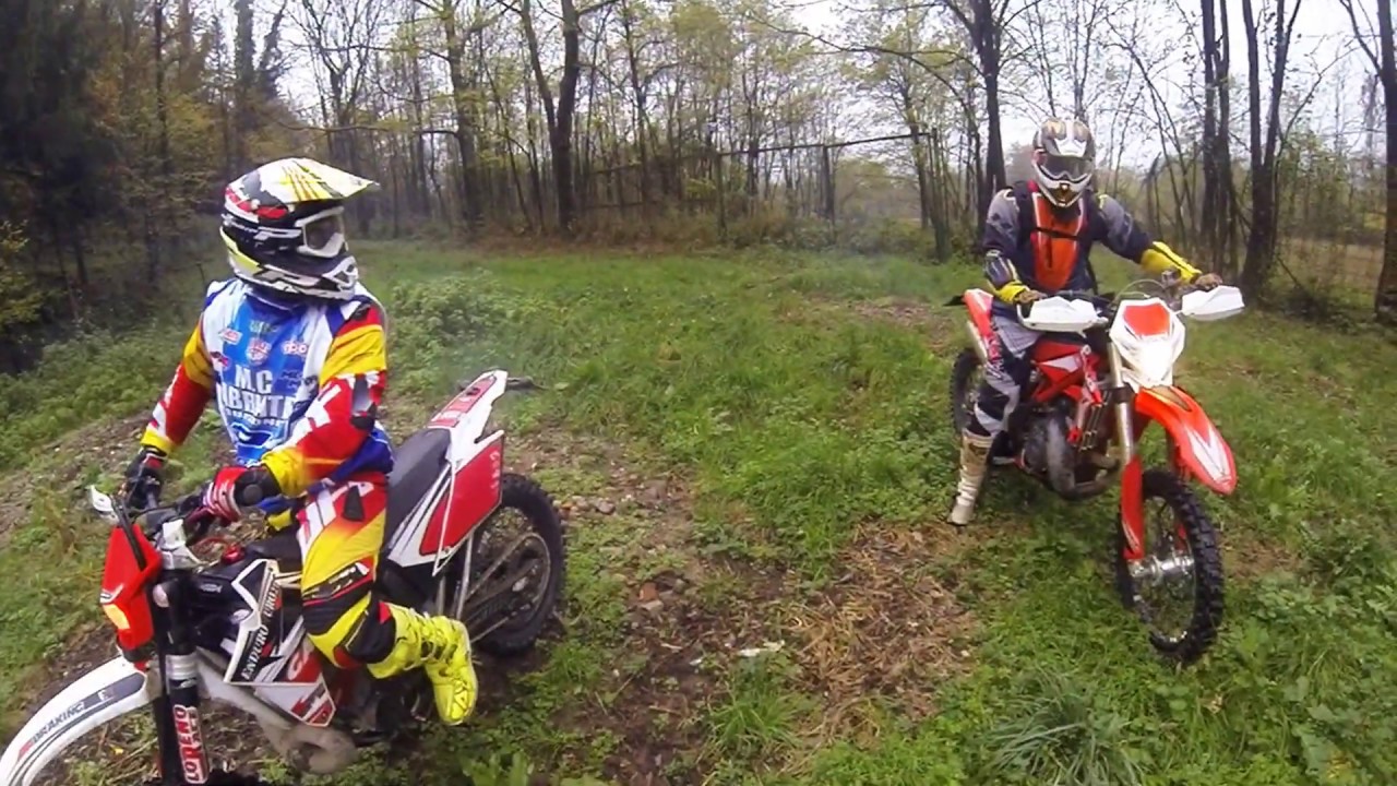 Xtrainer vs gasgas300 vs freeride 250! fango pioggia e cadute! non si