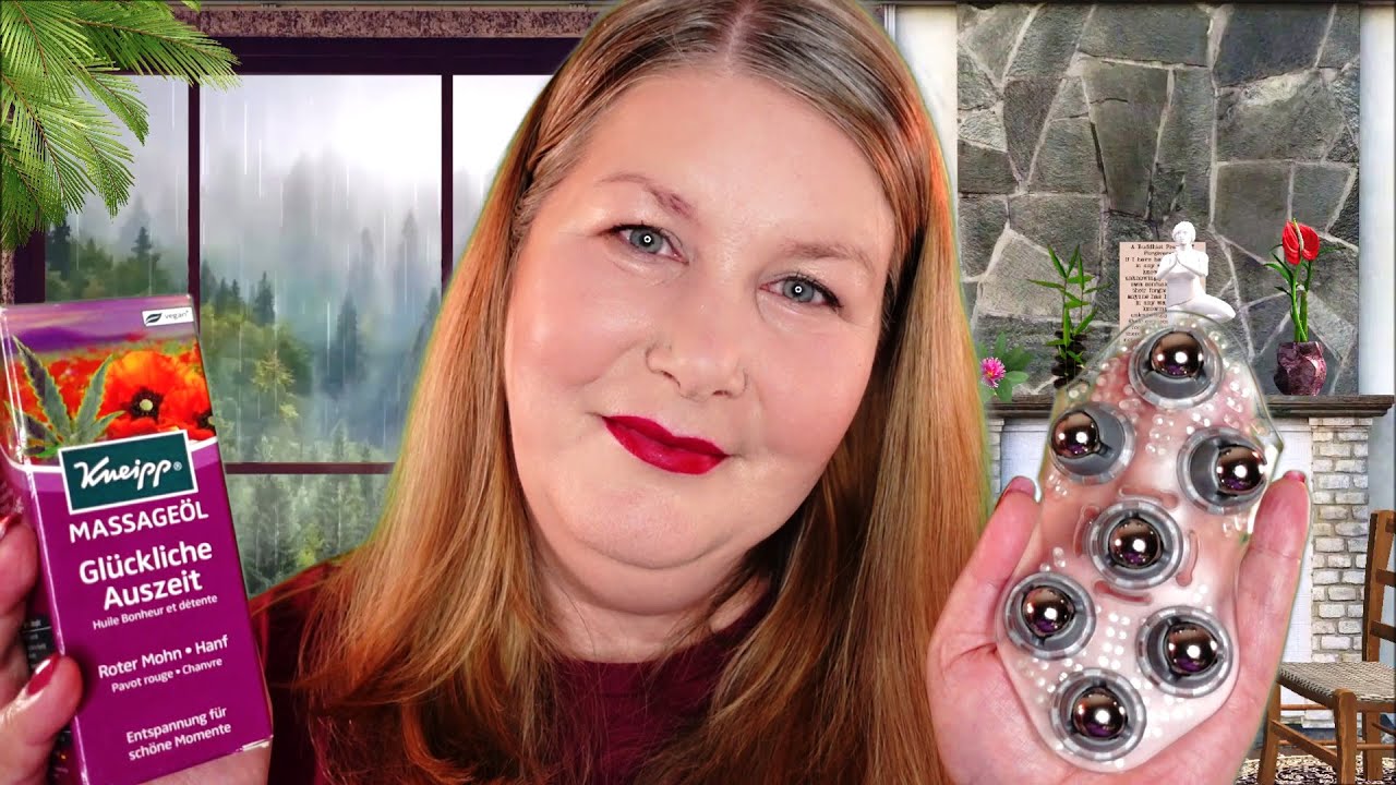 ASMR KOPFSCHMERZ NOTDIENST〡Massage Roleplay〡Kaminknistern + Regen Deutsch〡German