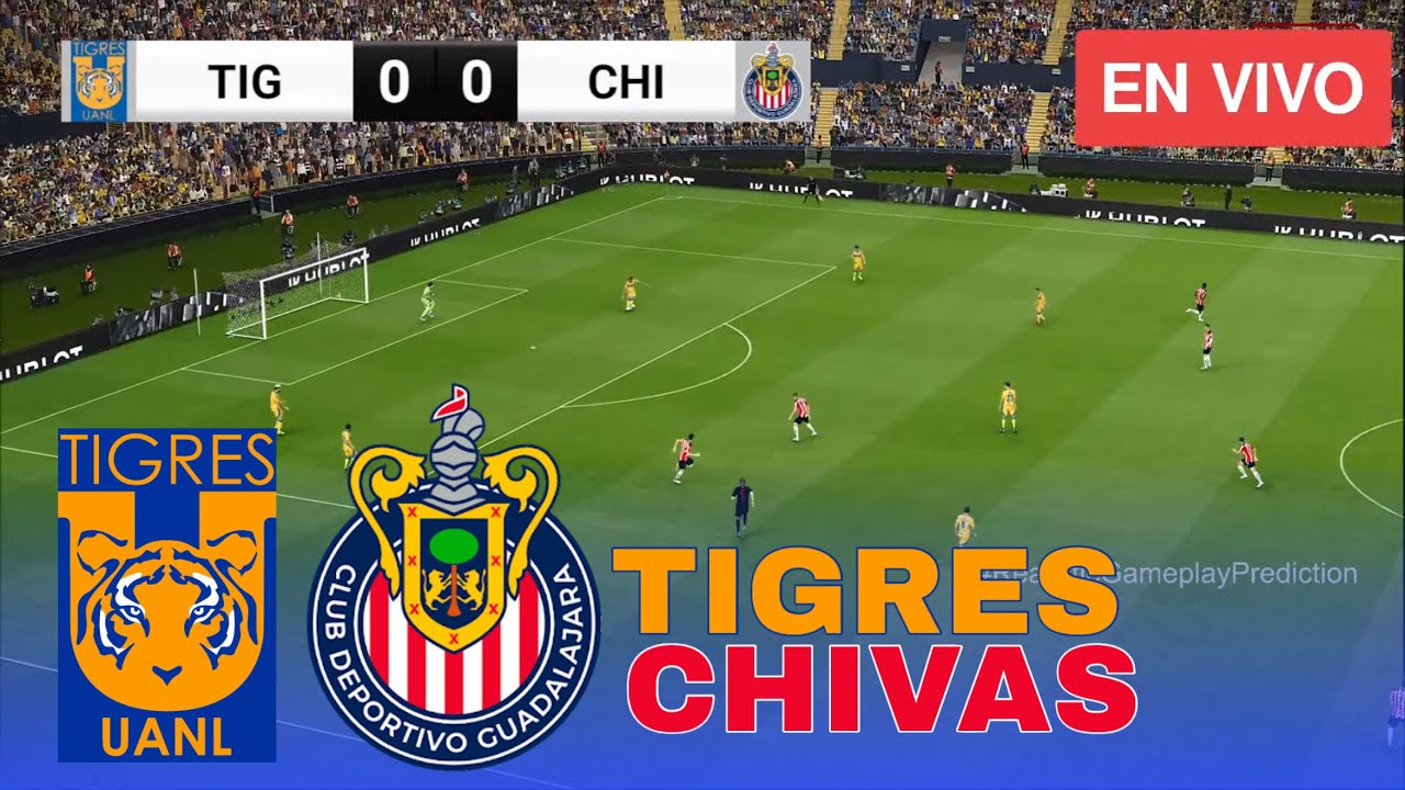 Tigres vs Chivas Liga MX 2026 Cuartos de Final Partido Simulación PES ...