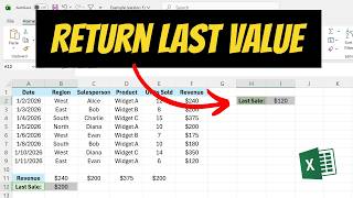 How to Lookup the Last Value in a Column or Row in Excel