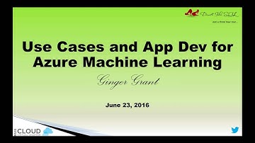Use Cases and Application Development for Cloud Based Azure Machine Learning