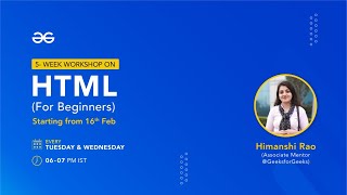 Workshop | HTML | Week 2 - Day 1