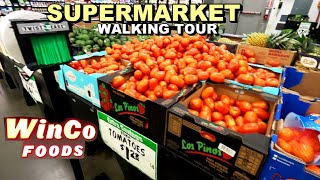 WinCo Foods Supermarket Walking Tour Shop with me Grocery Shopping at Night in Utah, USA