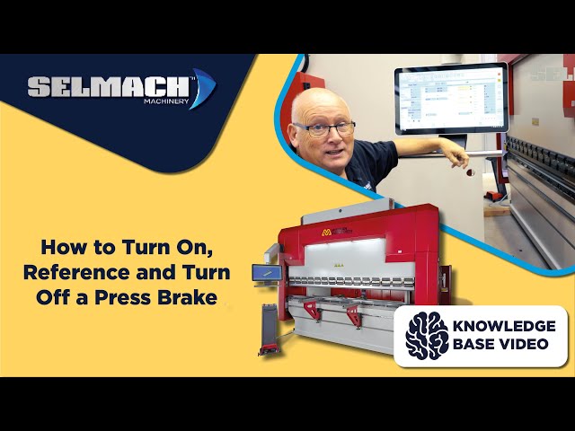 How to Turn On, Reference and Turn Off a Press Brake
