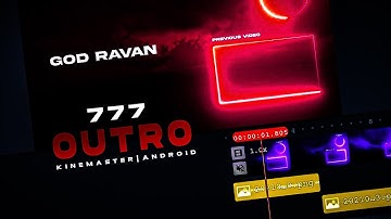 How to make a next level outro like "777" in kinemaster Android in 5 mins.outro like 777