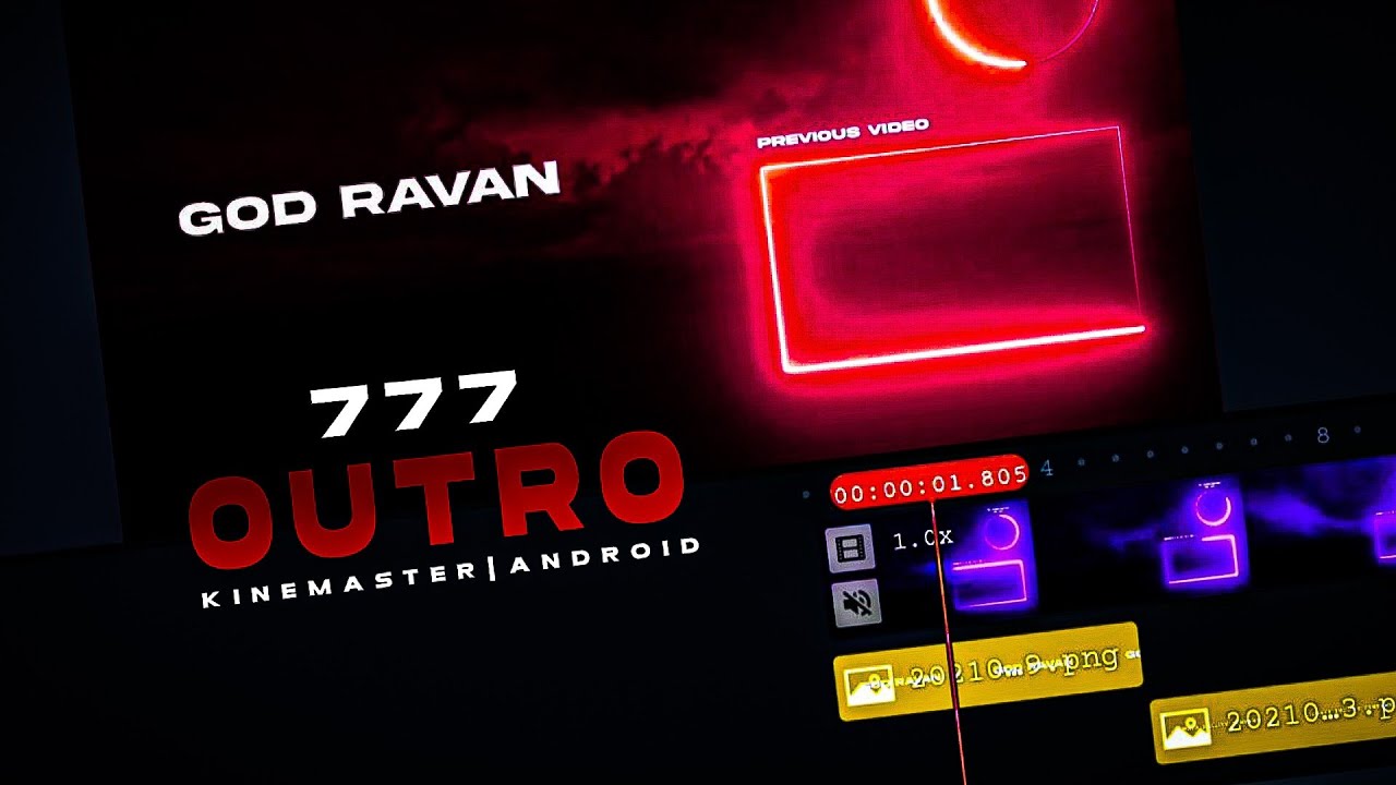 How to make a next level outro like "777" in kinemaster Android in 5 mins.outro like 777