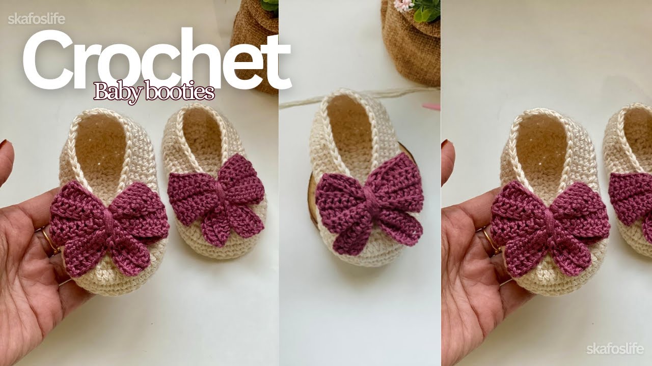 How to Crochet baby booties🥾| Skafos Life
