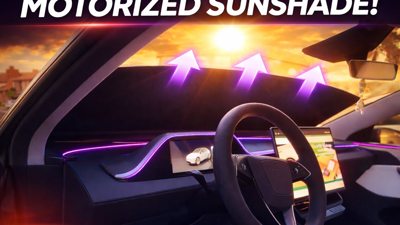UPGRADE Tesla Model 3/Y Electronic Windshield Sunshade