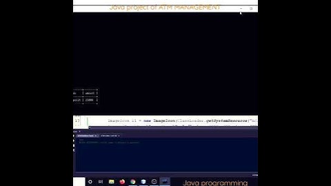 ATM MANAGEMENT SYSTEM IN JAVA PROGRAMMING LEARN WITH RANJEET.  #coding #bca #bcaprojects #code
