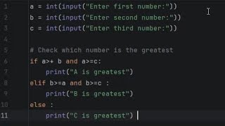 Write a program to find the greatest number out of all the entered numbers (Python)