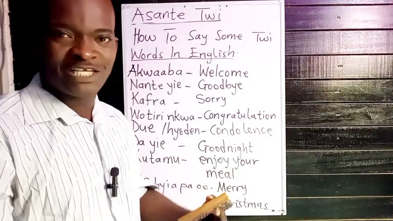 Join Celebrity Teacher To Learn How To Say Some Twi Words In English