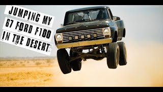 JUMPING MY TRUCK IN THE DESERT! | 1967 FORD F100 PRERUNNER
