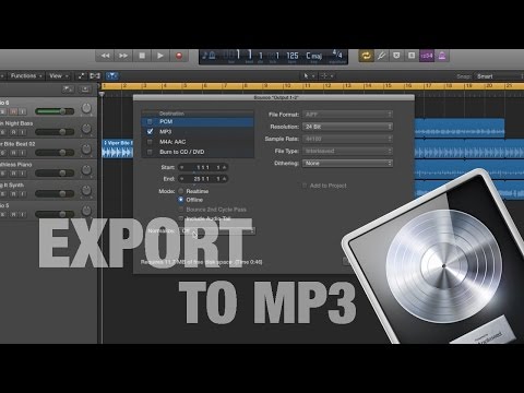 How to Export a song to mp3 in Logic Pro X