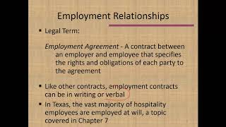 First Lecture for Chapter 8 Legally Managing Employees (HAMG 1340)