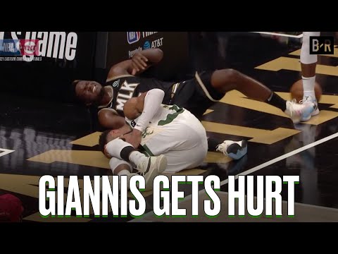 Giannis Leaves Game 4 With Hyperextended Knee Injury vs. Hawks