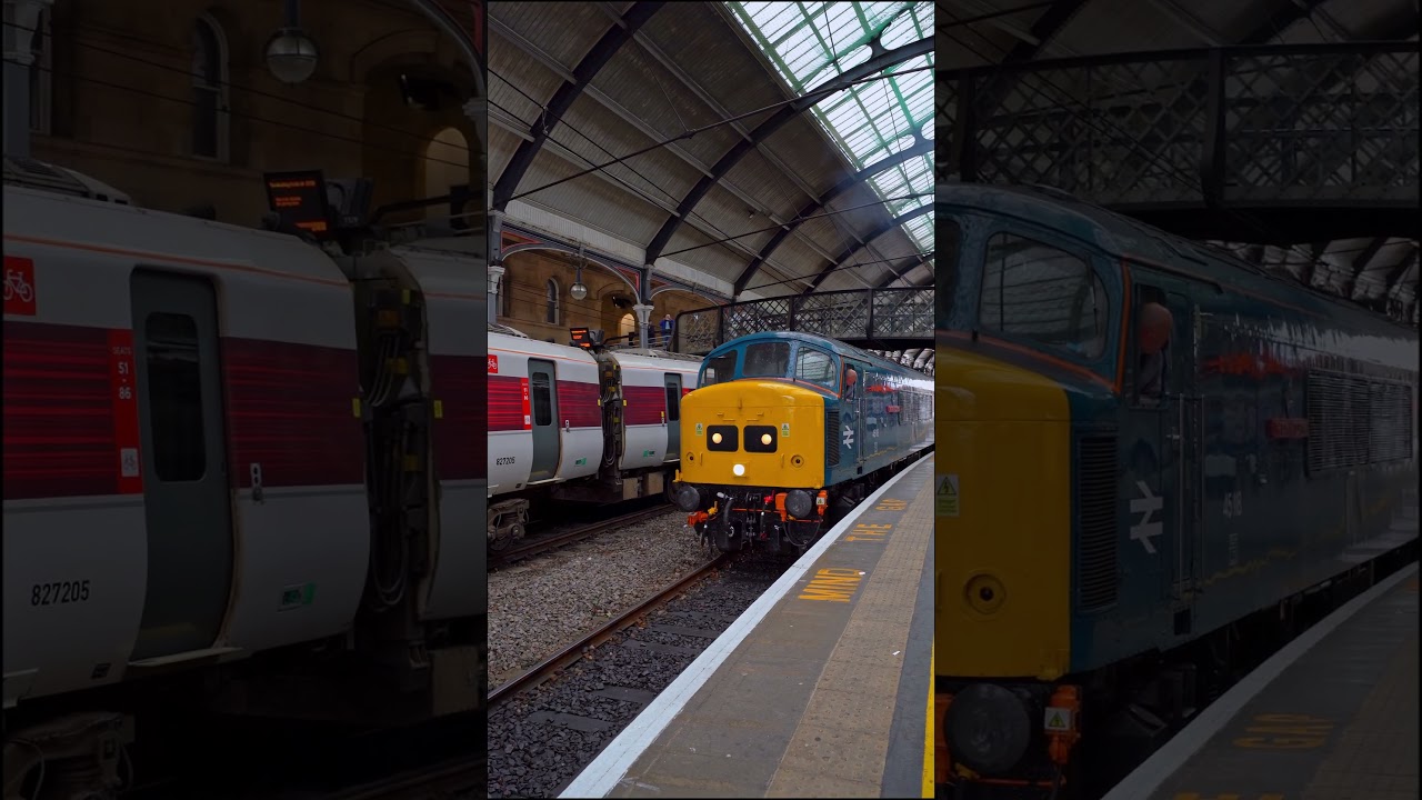 45118 "The Royal Artilleryman" Arriving and leaving Newcastle Central Station
