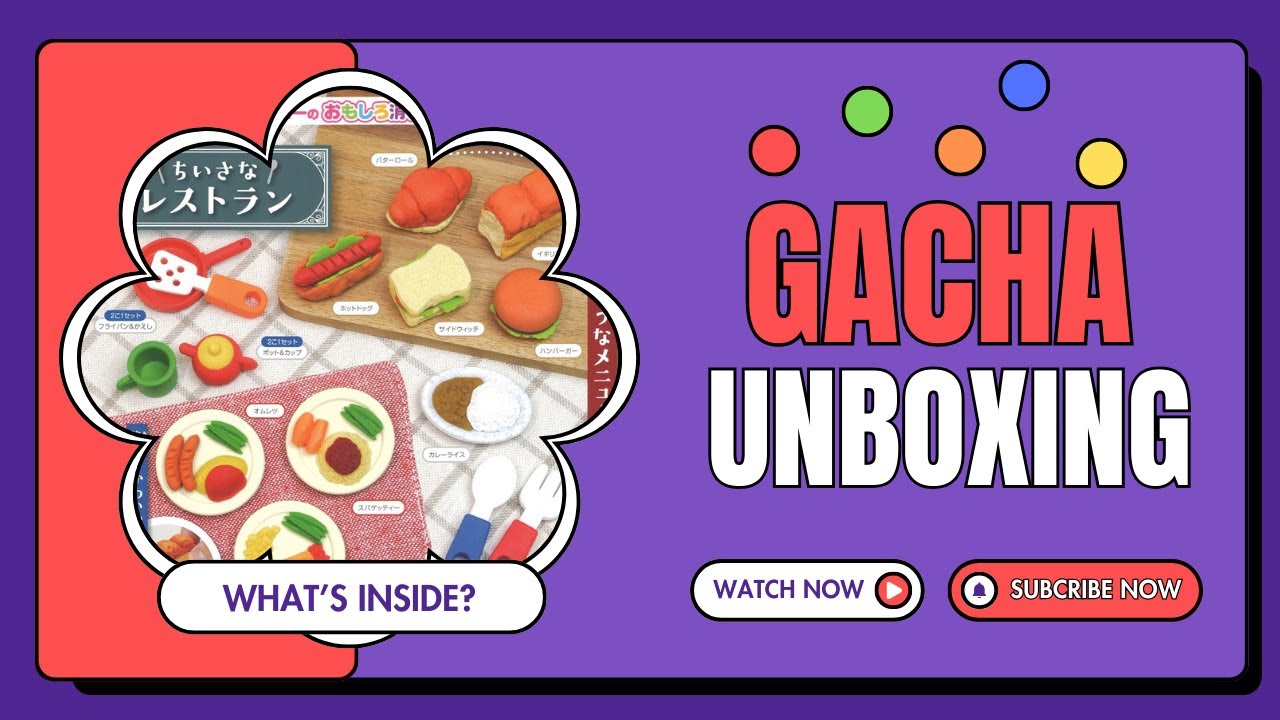 Gacha Unboxing 0063 [Fun Eraser ~Small Restaurant~] Capsule Toy ...