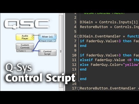Q-SYS: कंट्रोल स्क्रिप्ट - पार्ट ए (कंट्रोल स्क्रिप्ट कंपोनेंट को समझना)