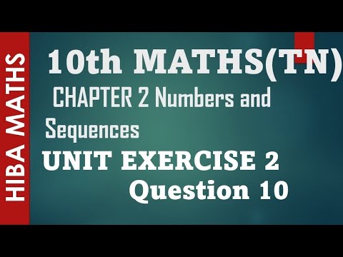 10th maths unit exercise 2 question 10 chapter 2 tn syllabus hiba maths ...
