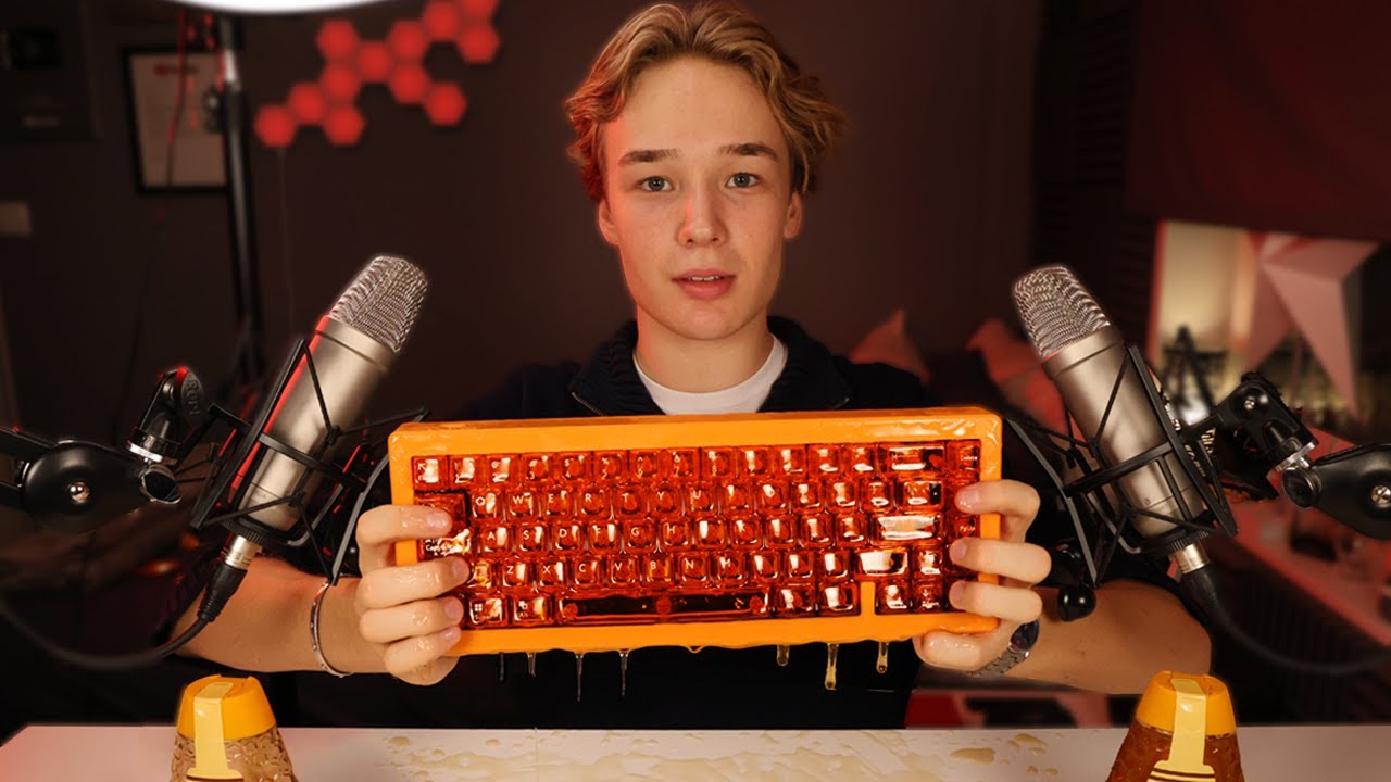 ASMR Making The AI Honey keyboard 🍯