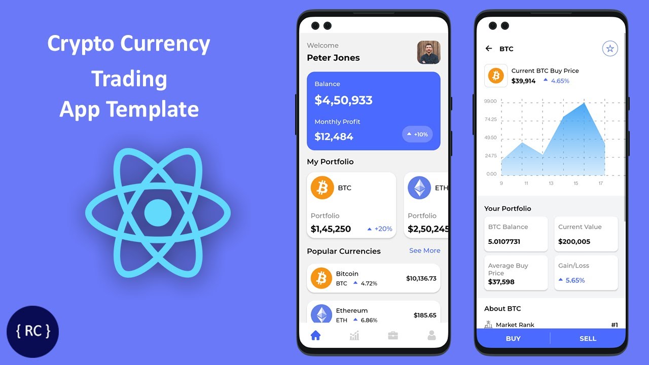 Crypto Currency Trading App UI in React Native - YouTube