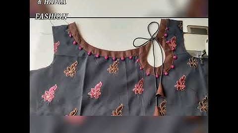 latest potli button neck design