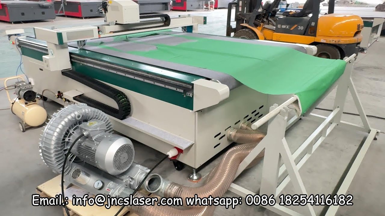 CNC Round Knife Cutting Machine with Auto Feeding Table for Fabric Coth Textile Cutting