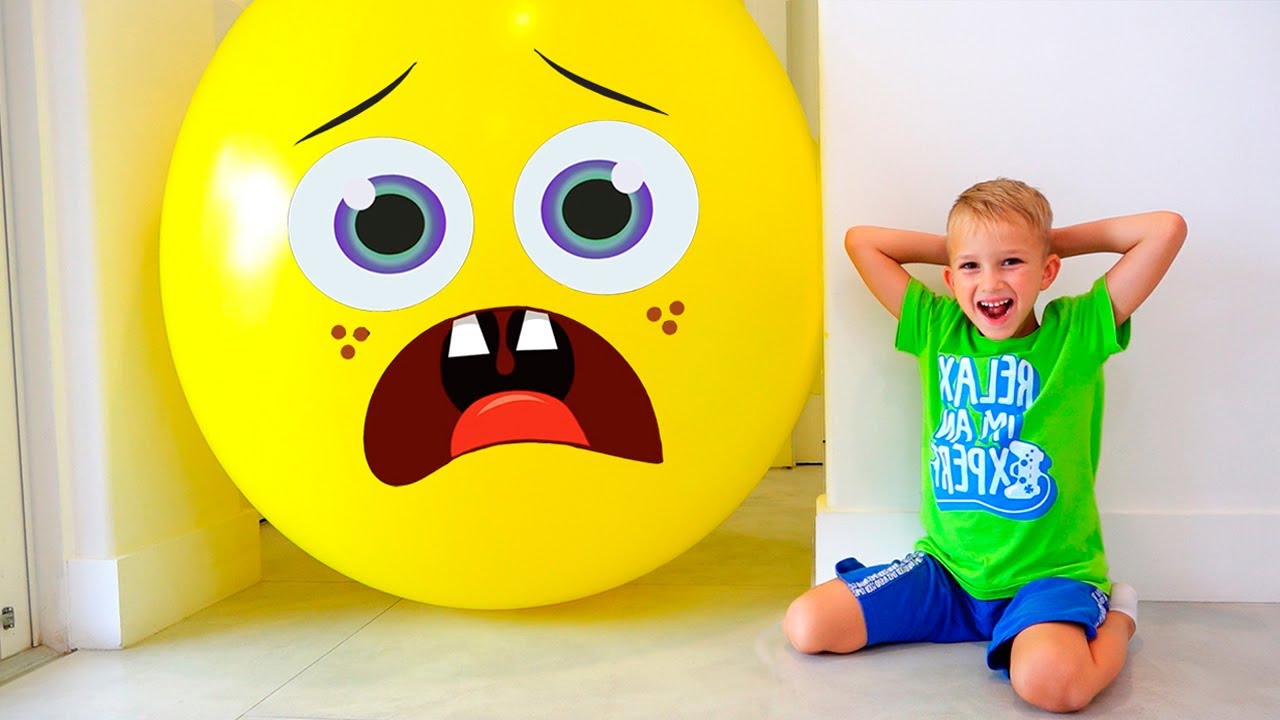 Vlad and Niki play Hide and Seek with balloons - Funny stories for kids