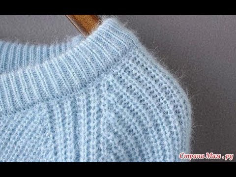 Пуловер резинкой спицами женский